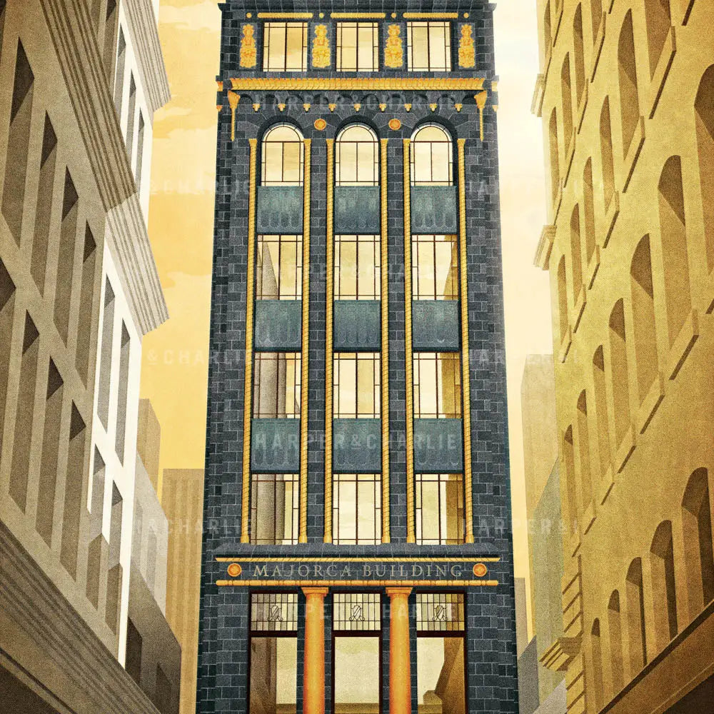 Majorca Building, Degraves Street, Melbourne Print Colour Print Close Up View