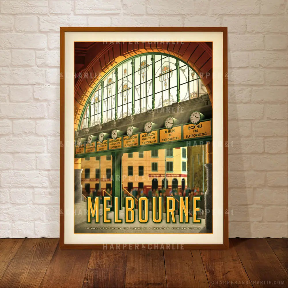 Flinders Street Station Melbourne print 