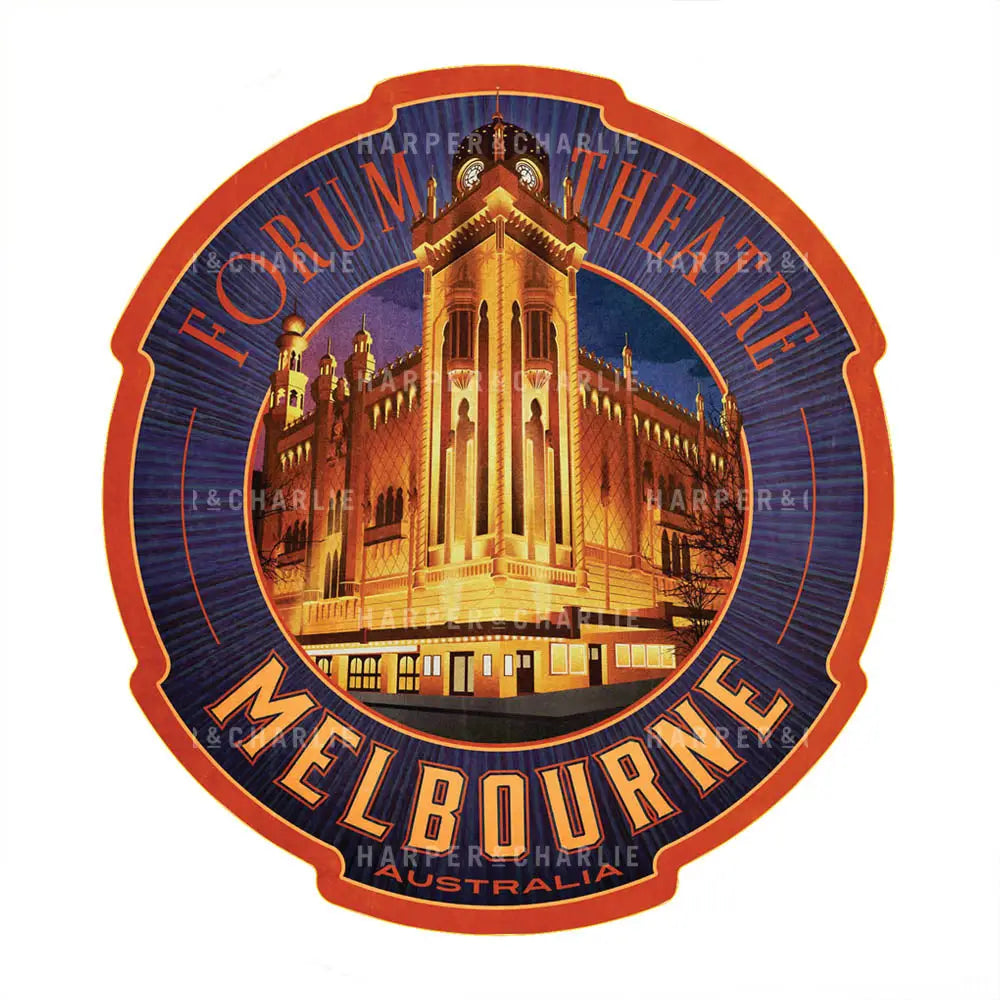 The Forum Theatre Melbourne Travel Sticker & Postcard Pack