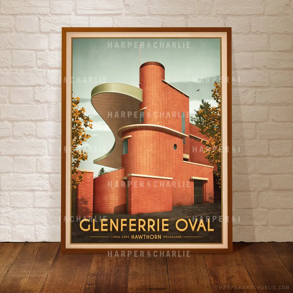 Glenferrie Oval Art Print Framed by Harper and Charlie