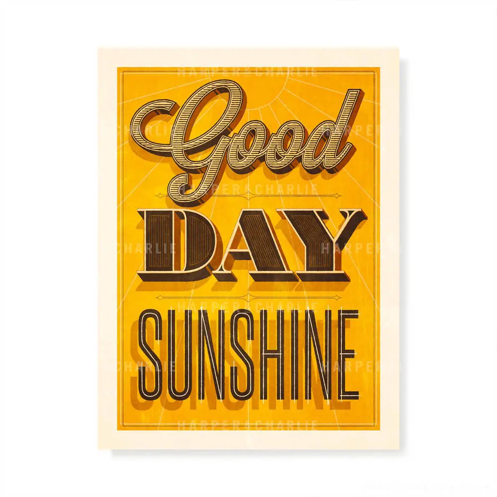 Good Day Sunshine Kids Retro Print
