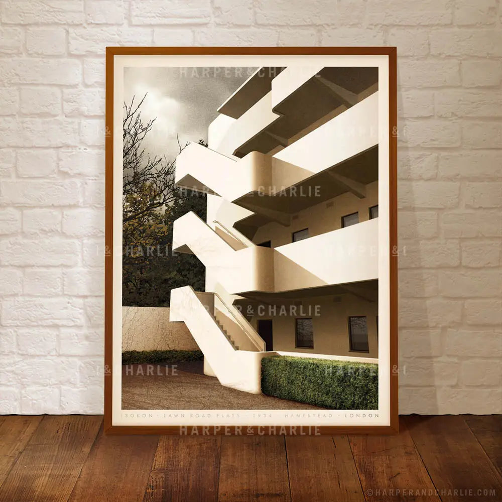 ISOKON Building, Lawn Road Flats, London Colour Print