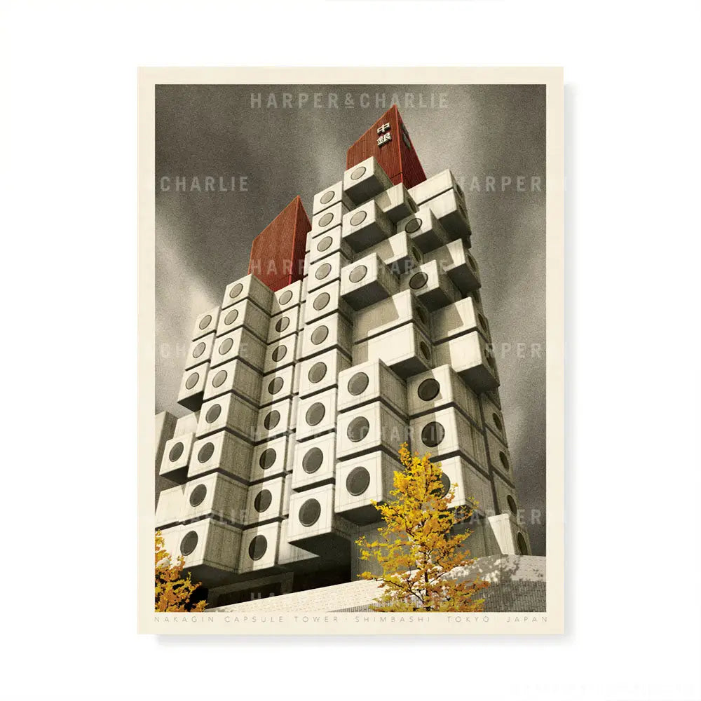 Nakagin Capsule Hotel, Tokyo, Japan Print