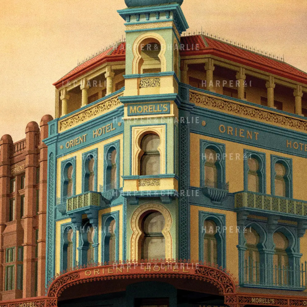 Orient Hotel Melbourne Close Up View by Harper and Charlie