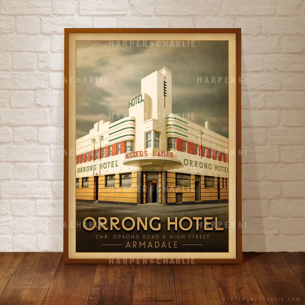 Orrong Hotel Armadale Melbourne Colour Print Framed