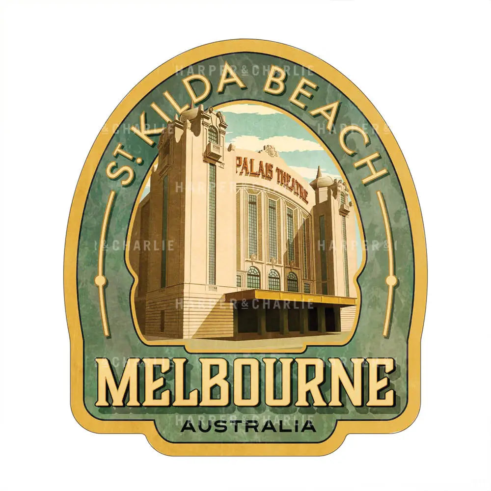 Palais Theatre St Kilda Travel Sticker & Postcard Pack