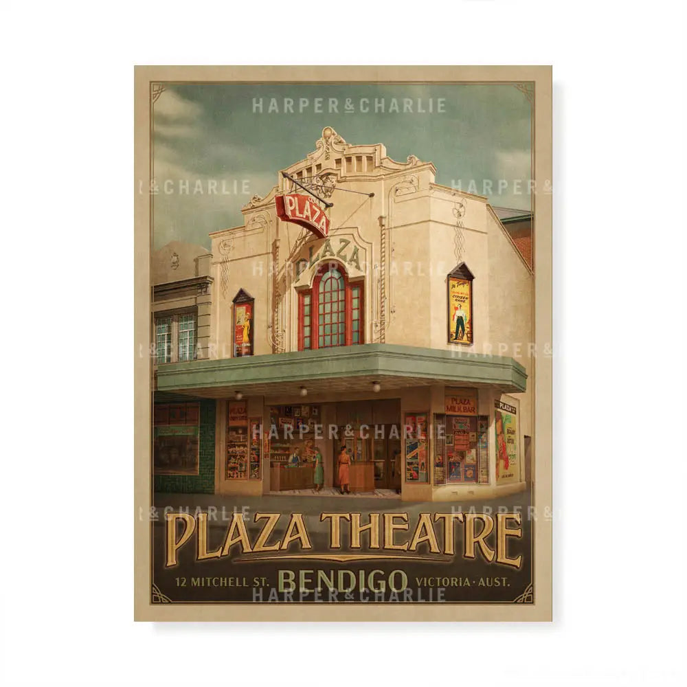 Plaza Theatre Bendigo Colour Print by Harper and Charlie