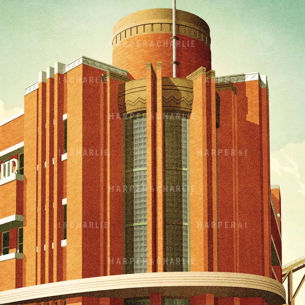 Queensland Brewery Brisbane Colour Print