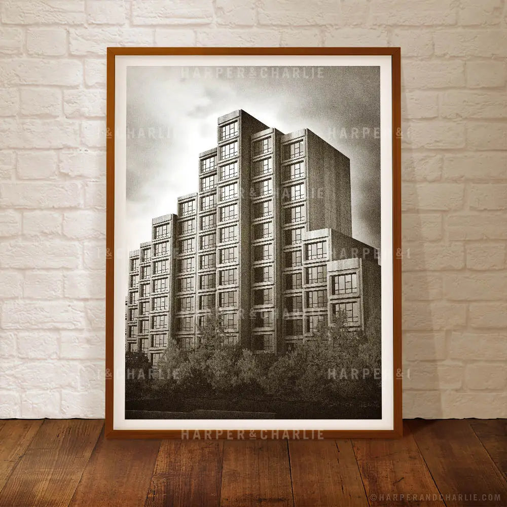 Sirius Building The Rocks Sydney black and white poster
