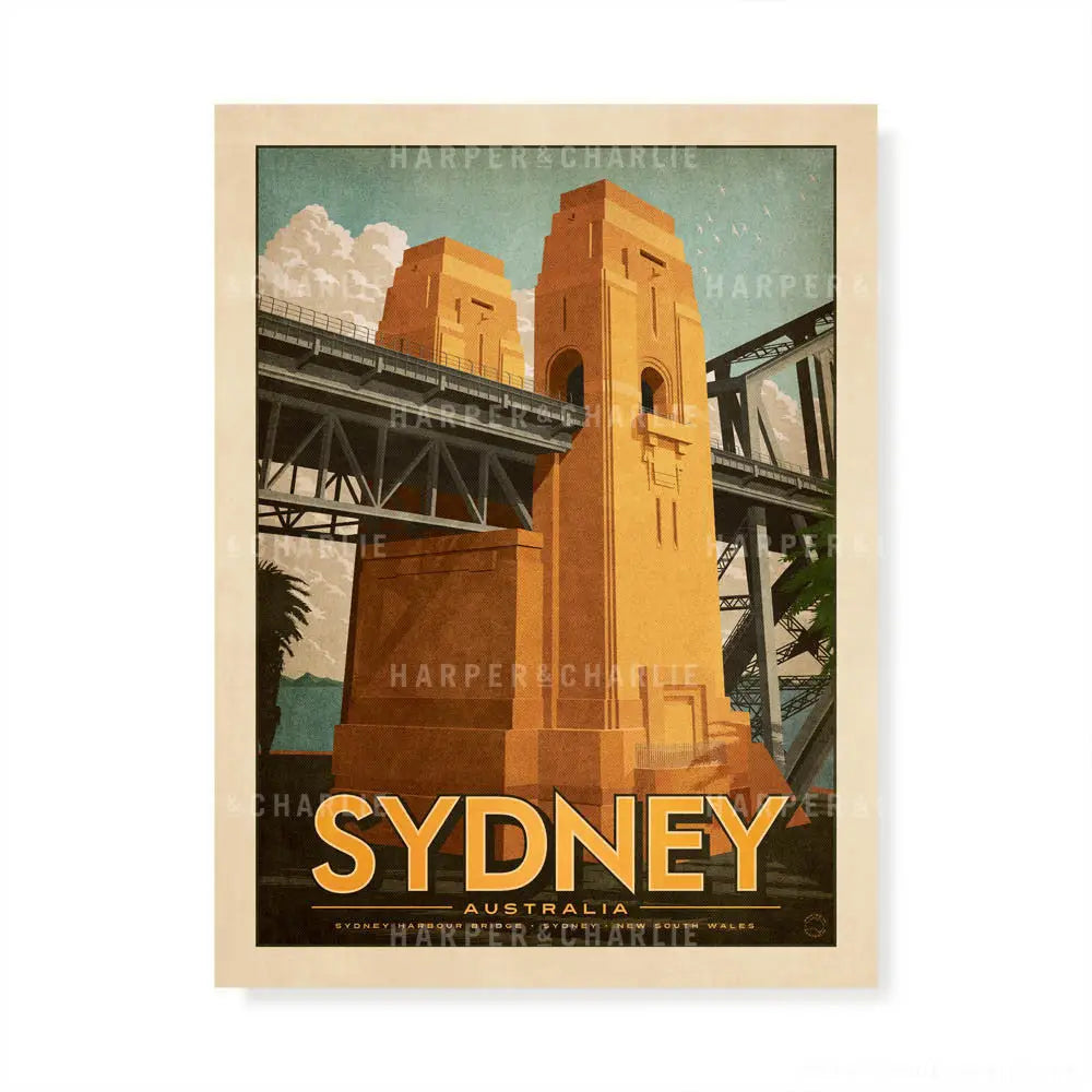 Sydney Harbour Bridge Colour Print by Harper and Charlie