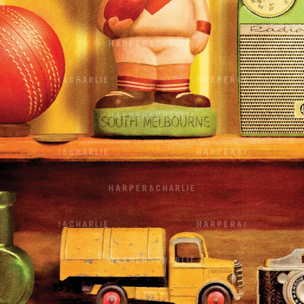 Treasured Possessions South Melbourne Vintage Print Close Up View