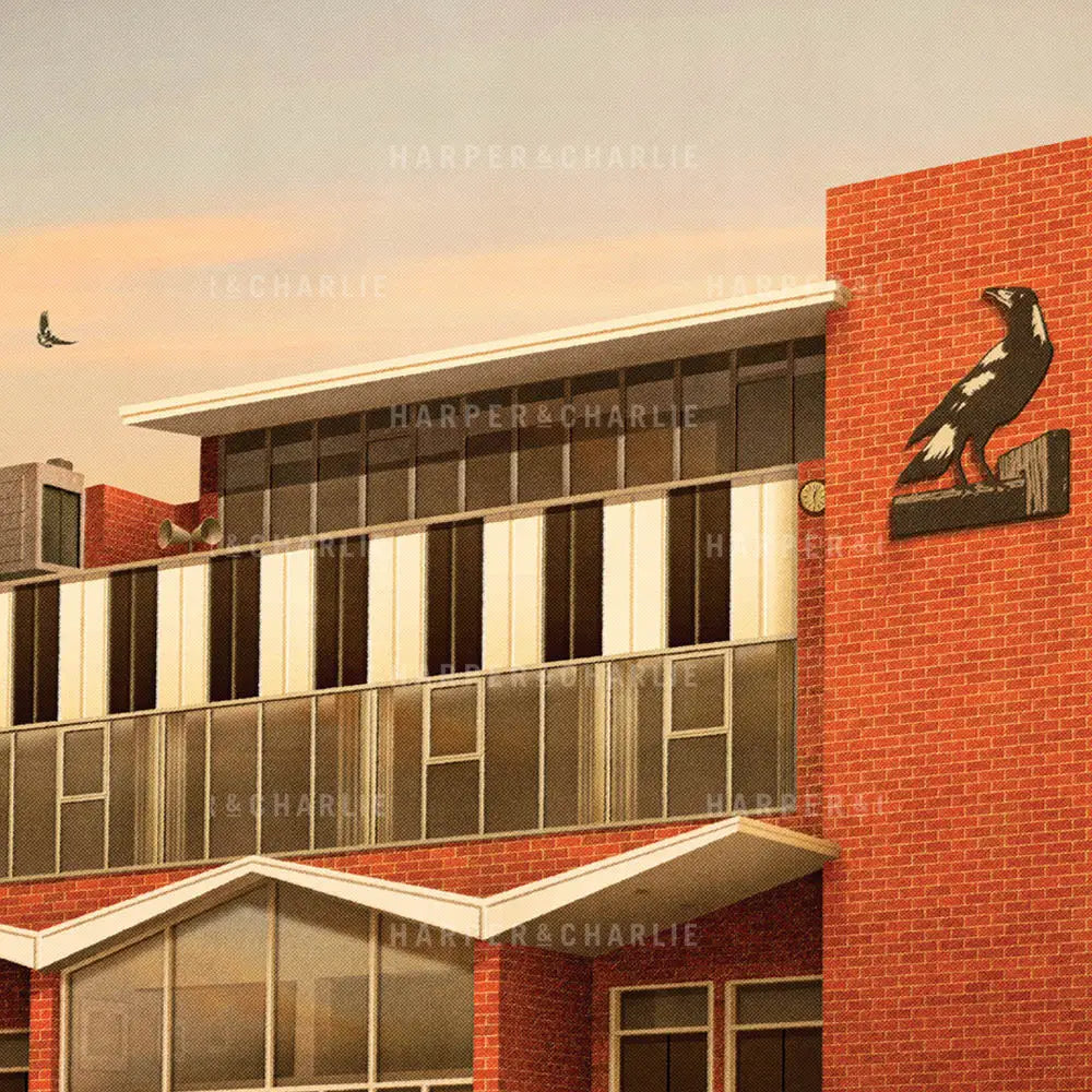 Victoria Park Collingwood Football Club Colour Print Close Up