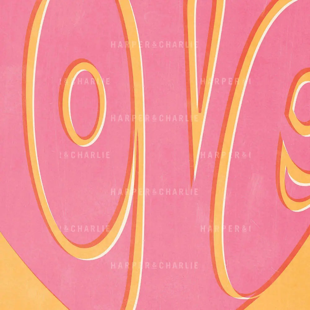 All You Need Is Love Colour Print Close Up View