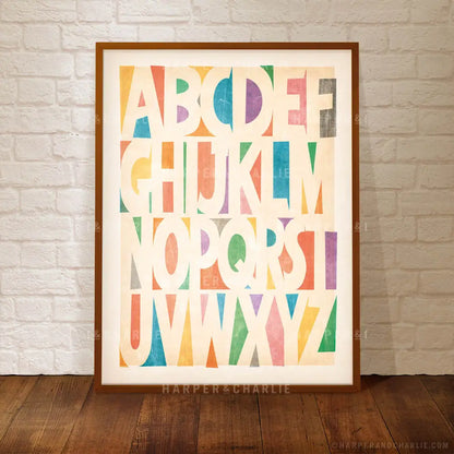 Alphabet Block Kids Print