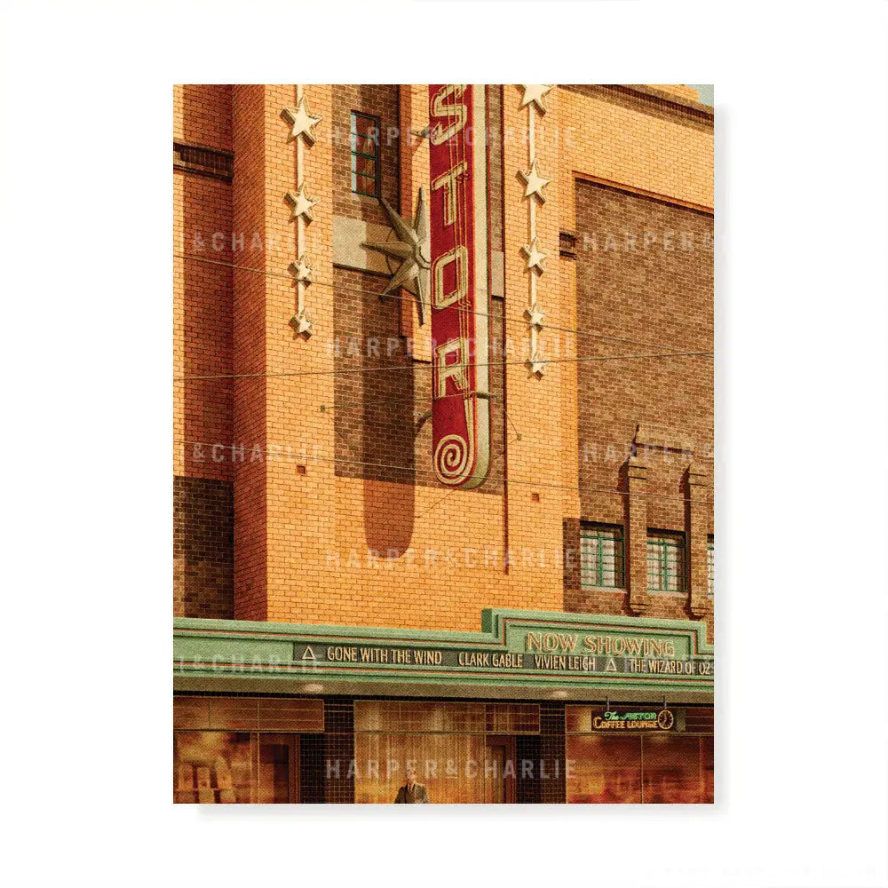 Astor Theatre St Kilda Retro Print Close Up View