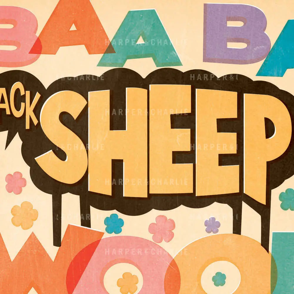 Baa Baa Black Sheep Kids Print