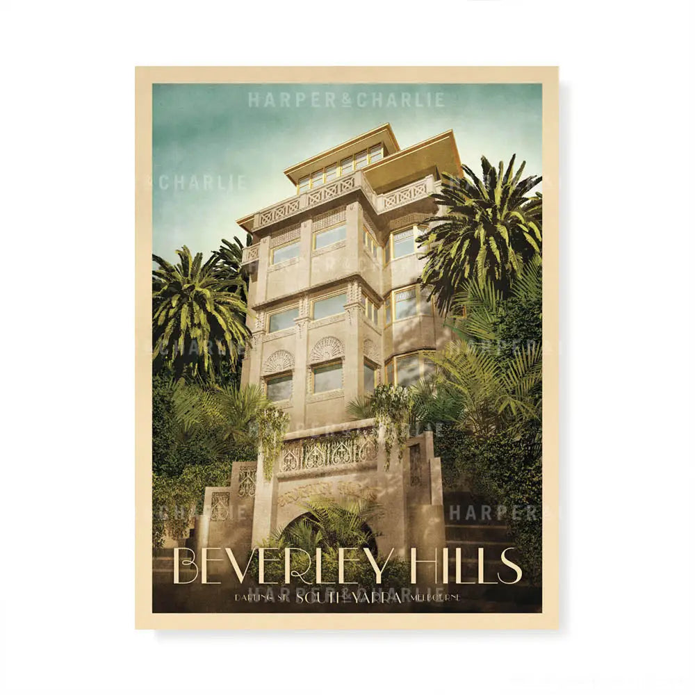 Beverley Hills Apartments South Yarra, Vintage Melbourne Print