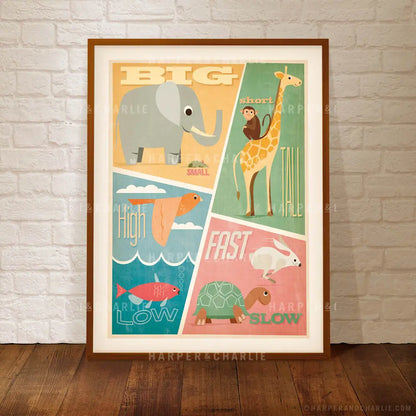 Big,Small, Short, Tall Kids Print