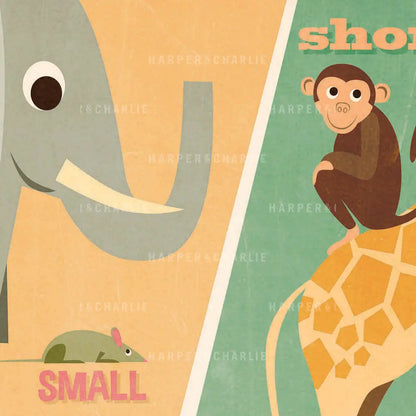 Big,Small, Short, Tall Kids Print