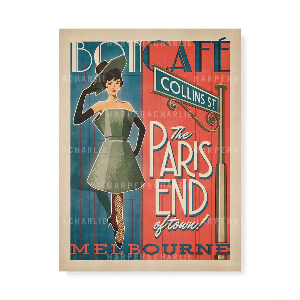 Bon Café, Vintage Melbourne Print