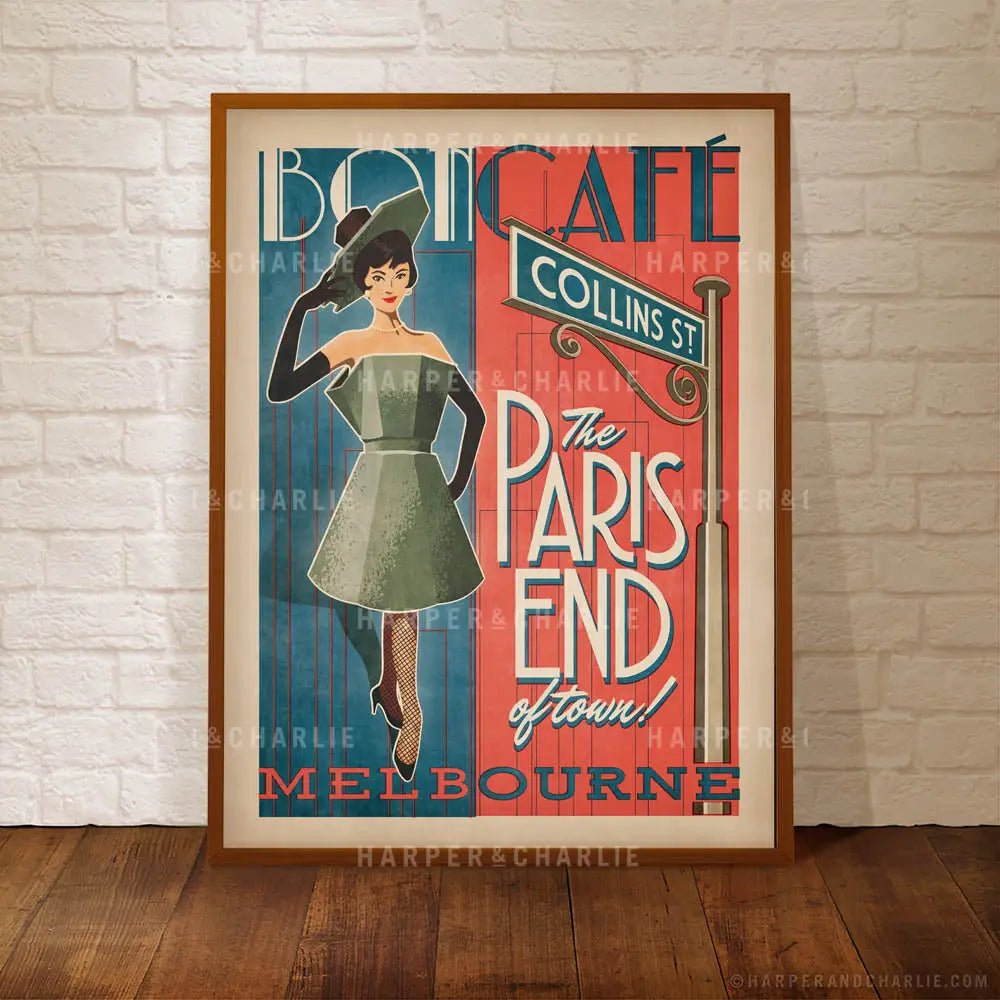 Bon Café, Vintage Melbourne Print