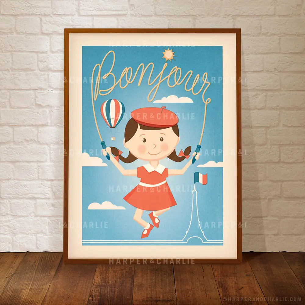 Bonjour Kids Print