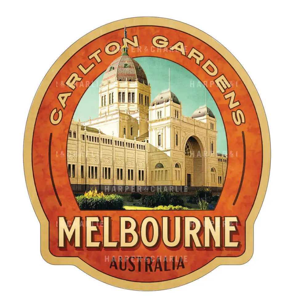 Carlton Gardens Melbourne Travel Sticker by Harper and Charlie