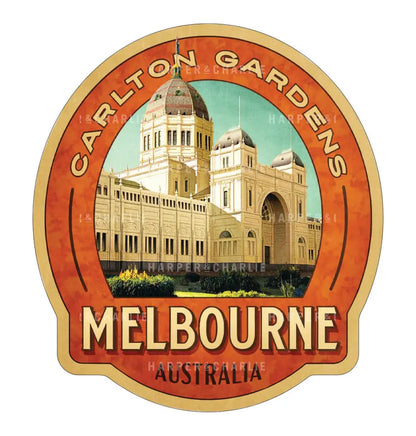 Carlton Gardens Melbourne Travel Sticker