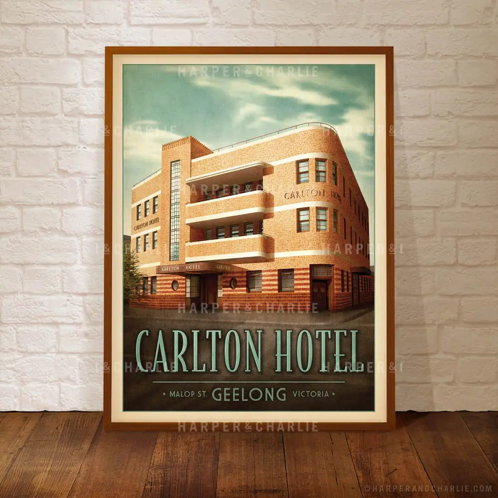 Carlton Hotel Colour Print Framed