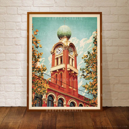 Dimmeys Store Richmond colour print framed by Harper and Charlie