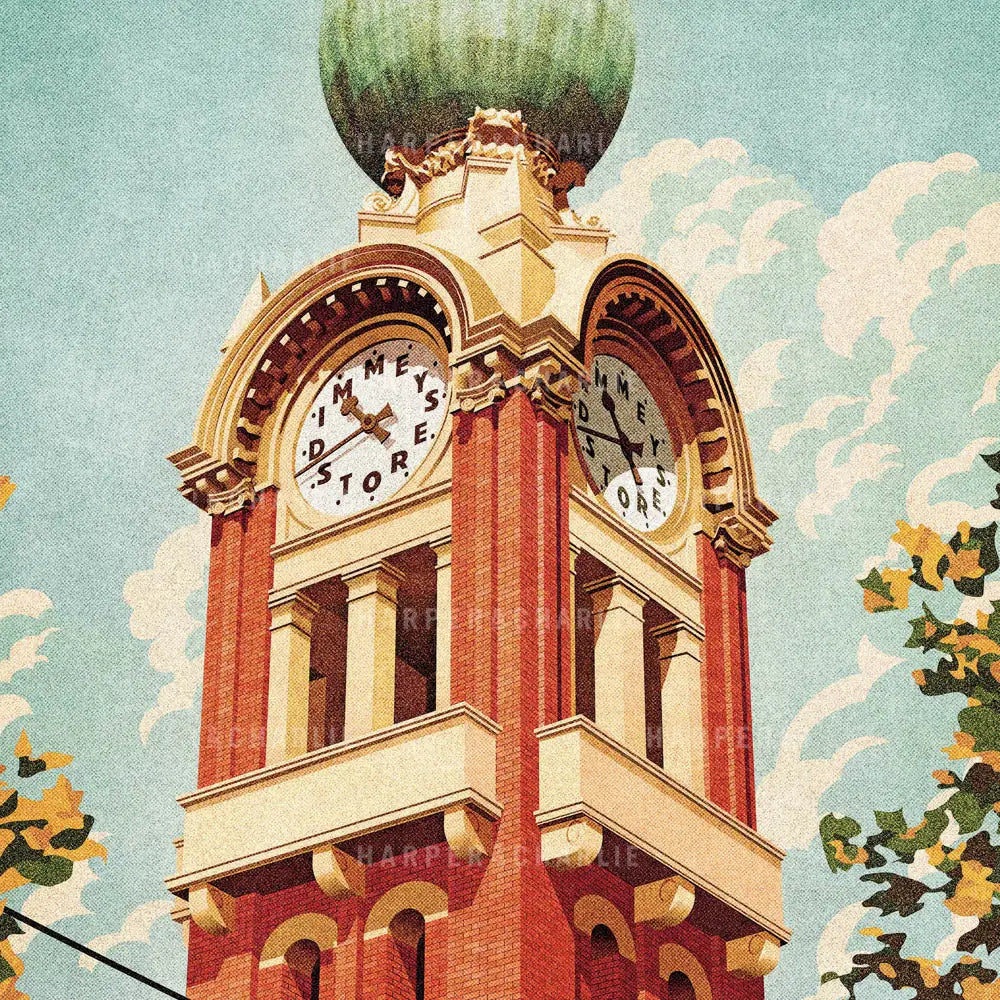 Dimmeys Store Melbourne Closeup Colour Print by Harper and Charlie