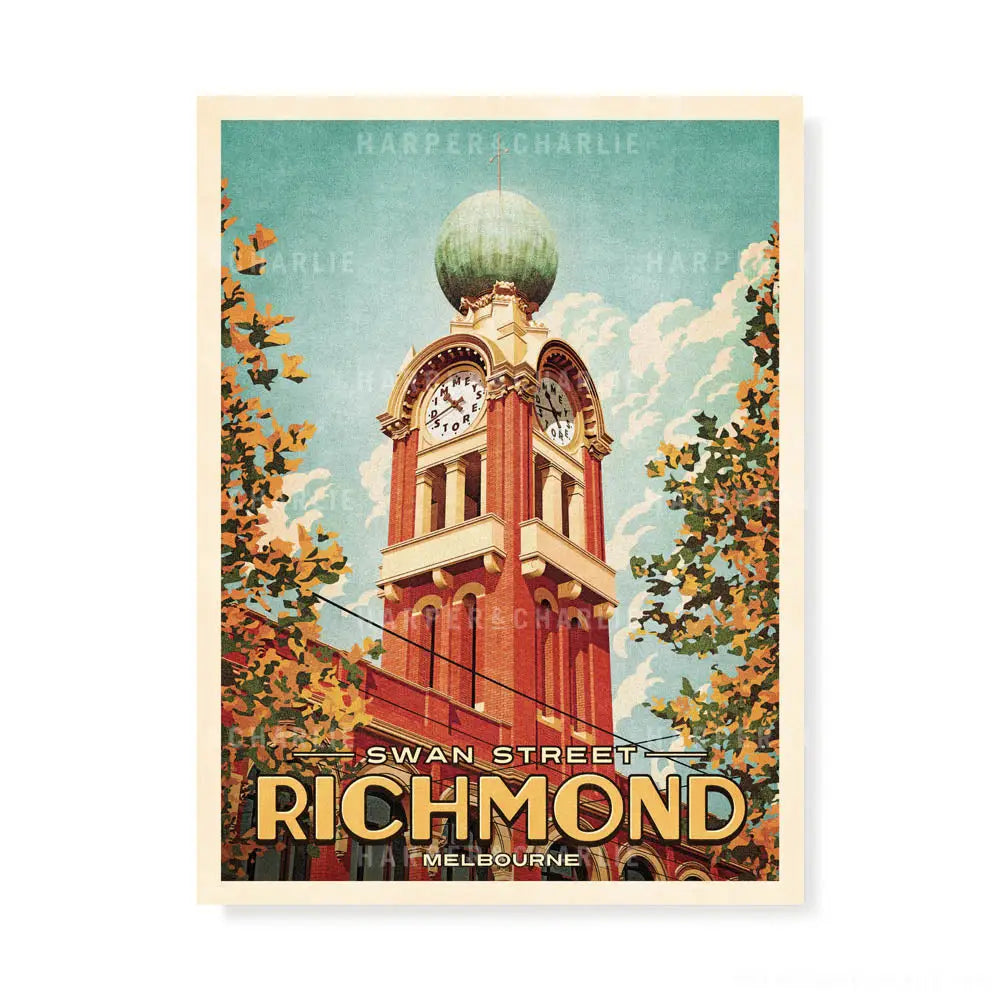 Dimmeys Swan Street Richmond Colour Print by Harper and Charlie