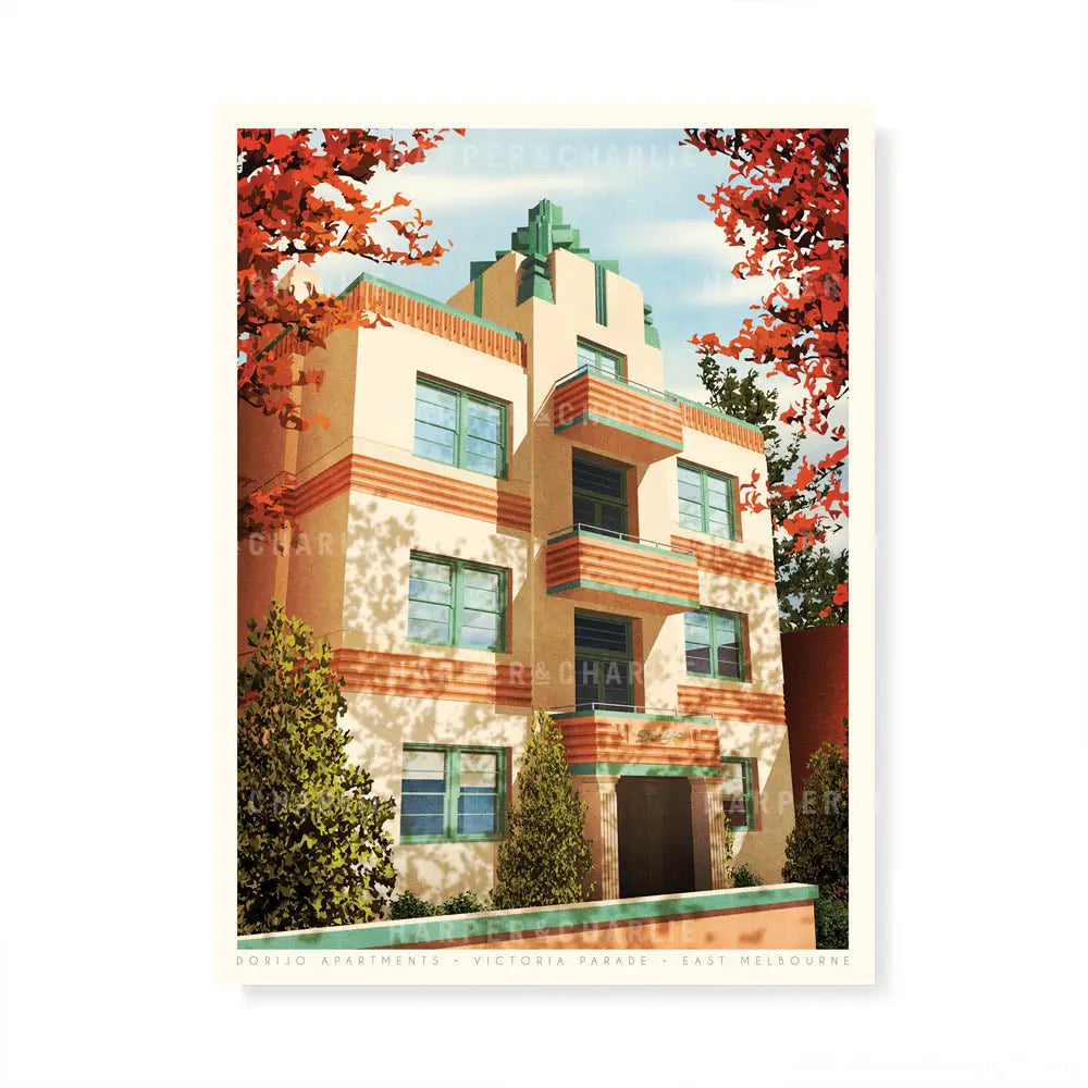 Dorijo Apartments East Melbourne Colour Print by Harper and Charlie