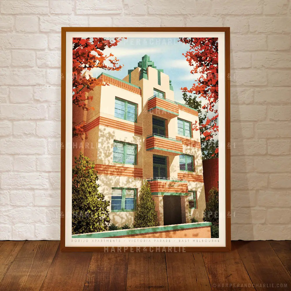 Dorijo Apartments East Melbourne Colour Poster by Harper and Charlie