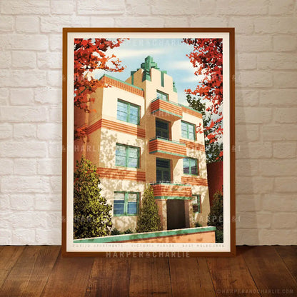 Dorijo Apartments East Melbourne Colour Poster by Harper and Charlie