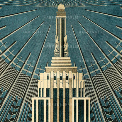 Empire State Building, New York Colour Print