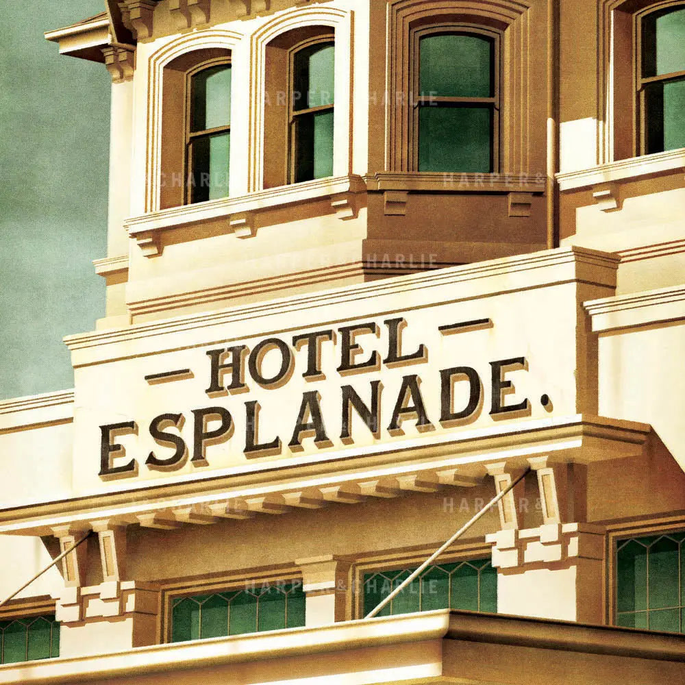 Espy Hotel St Kilda, Melbourne Print Close Up view