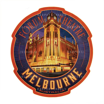 The Forum Theatre Melbourne Travel Sticker by Harper and Charlie