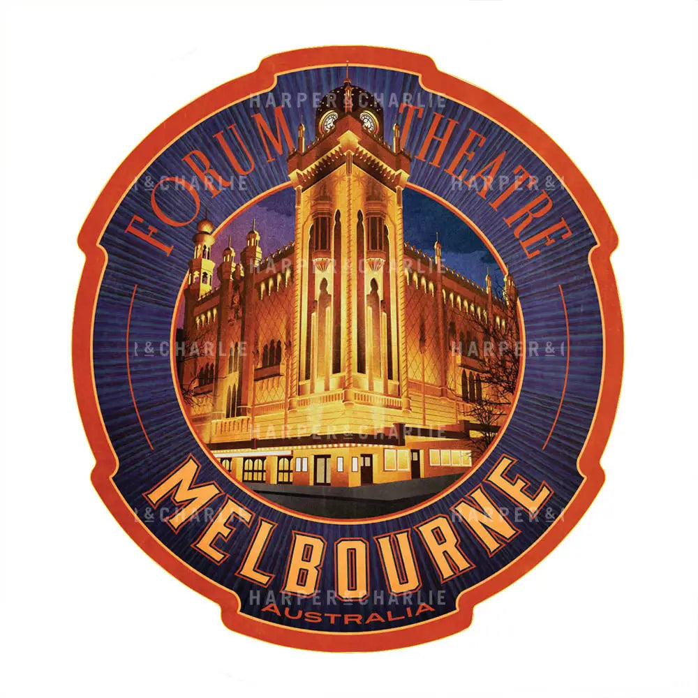 The Forum Theatre Melbourne Travel Sticker &amp; Postcard Pack