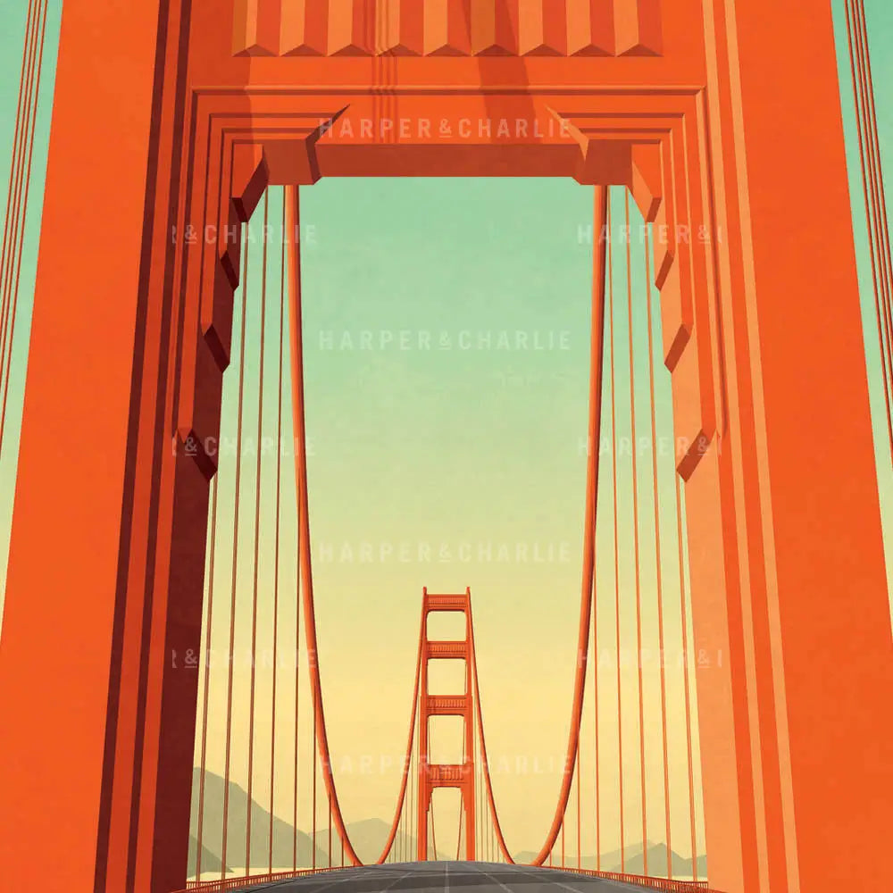Golden Gate Bridge, San Francisco Colour Print