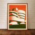 Guggenheim Museum Colour Print with Red Sky