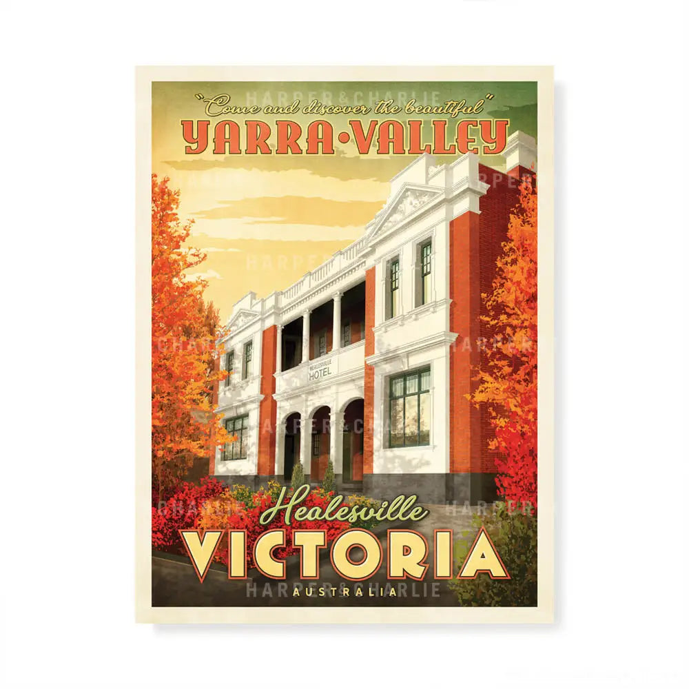 Healesville Hotel Yarra Valley colour print by Harper and Charlie