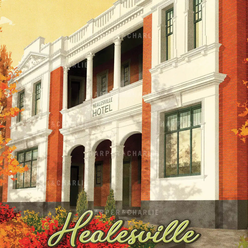 Healesville Hotel Yarra Valley colour print close up by Harper and Charlie