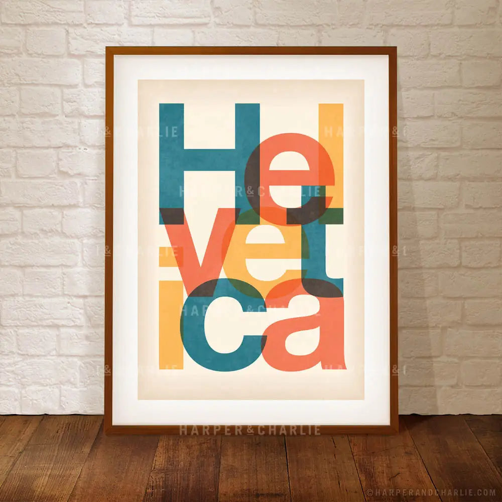 Helvetica Colour Print