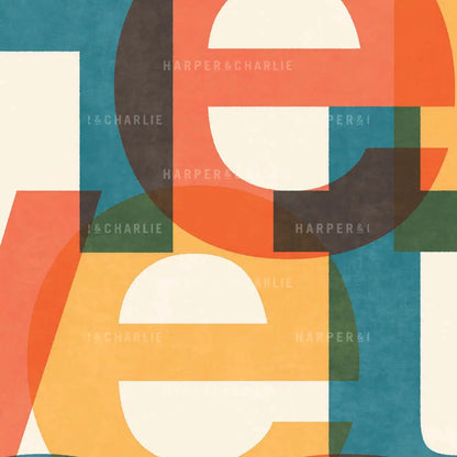 Helvetica Font Colour Print Close Up View