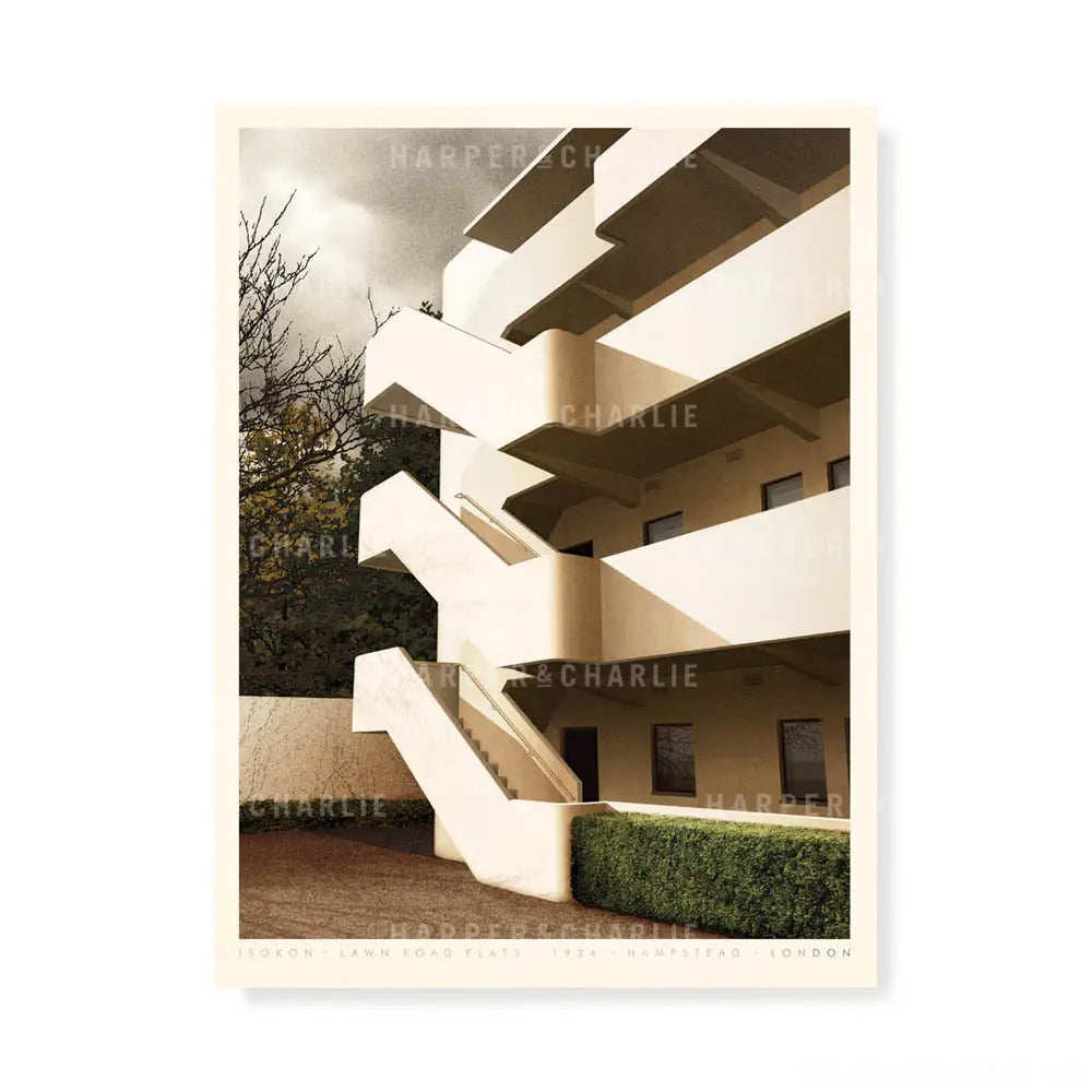 ISOKON Building, Lawn Road Flats, London Colour Print