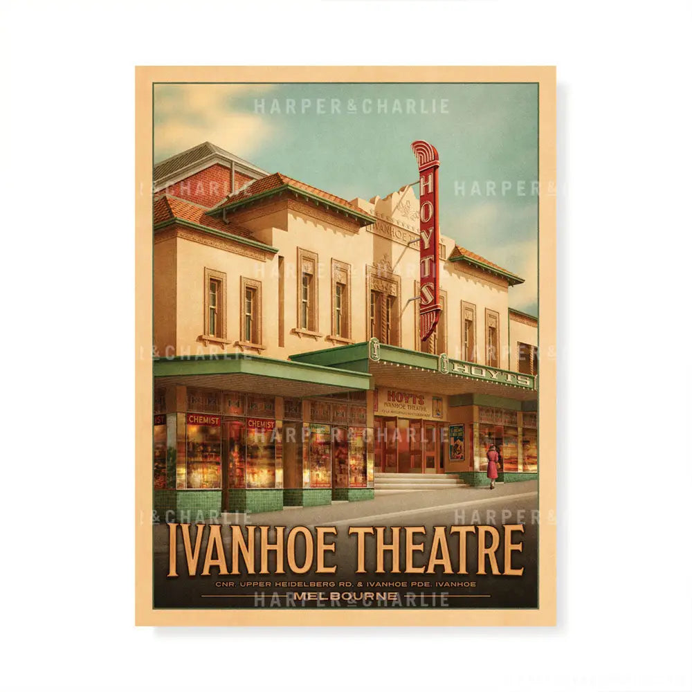 Ivanhoe Theatre Ivanhoe colour art print by Harper and Charlie