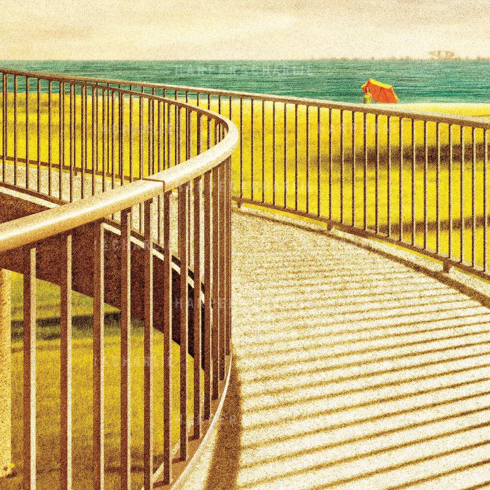 Jacka Boulevard Footbridge, St Kilda Melbourne Print Close Up View