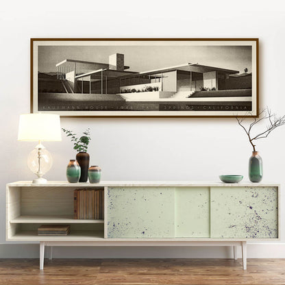 Kaufmann House Black and White Framed