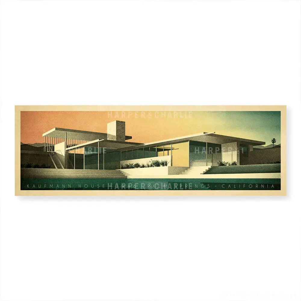 Kaufmann House, Palm Springs, California Colour Print by Harper and Charlie